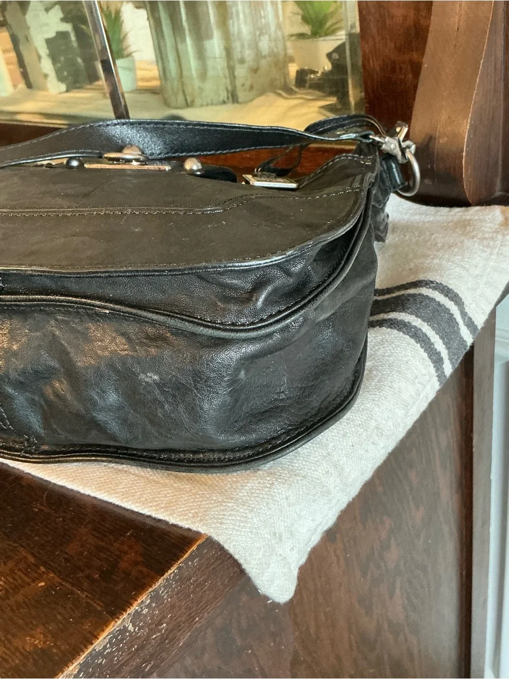 Frye Cameron Leather Crossbody Bag Black Includes Hangtag Retail $438